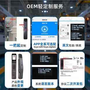 密用码 锁防盗门水家芯用大门锁智能门锁家防冻防日晒指L3X纹锁c级