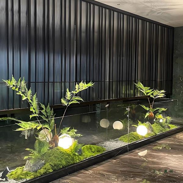 绿植长公装饰桌面摆件办桌会议室方形桌微景观客餐厅景苔藓F97H99