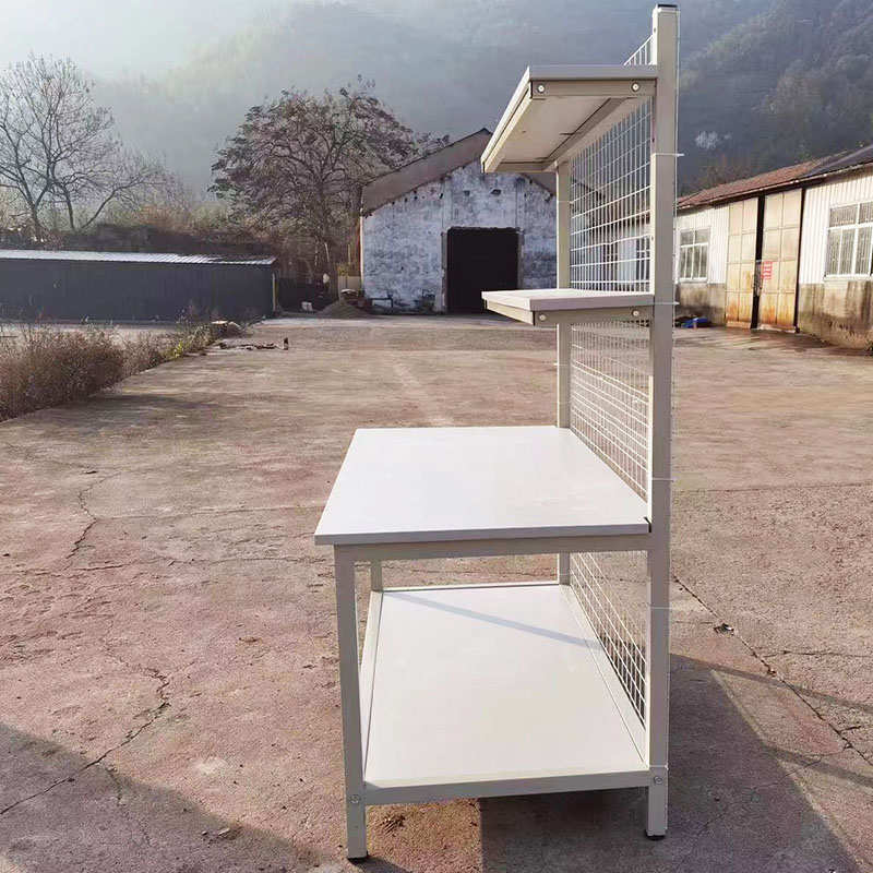 新款工作台带网片大桌子铁架打包台车间生产线桌流水线工作台