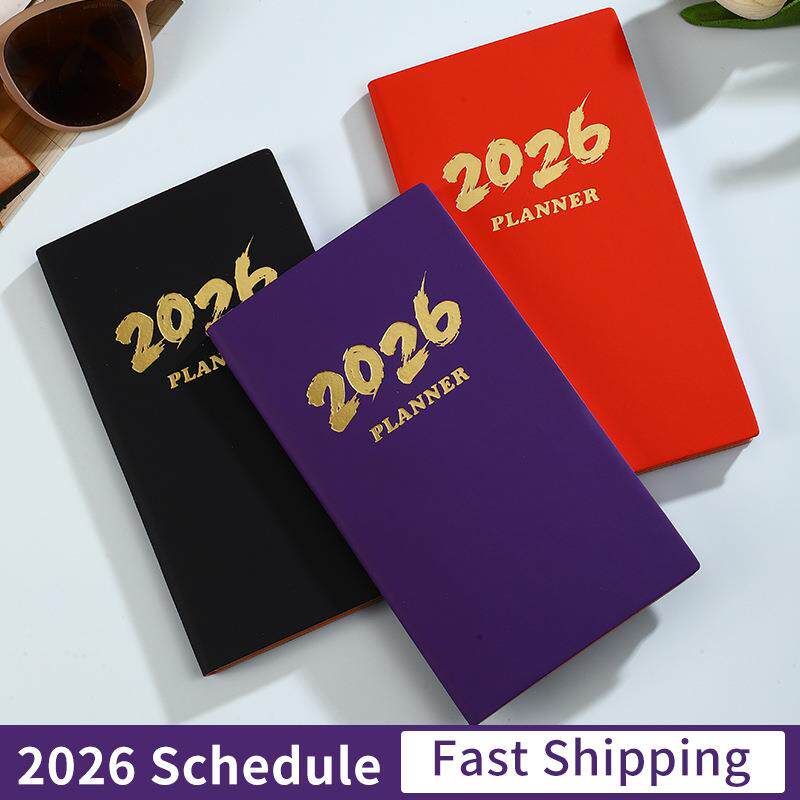 2026日程本跨境英文计划本365天记事本年历本商务办公日记口袋本