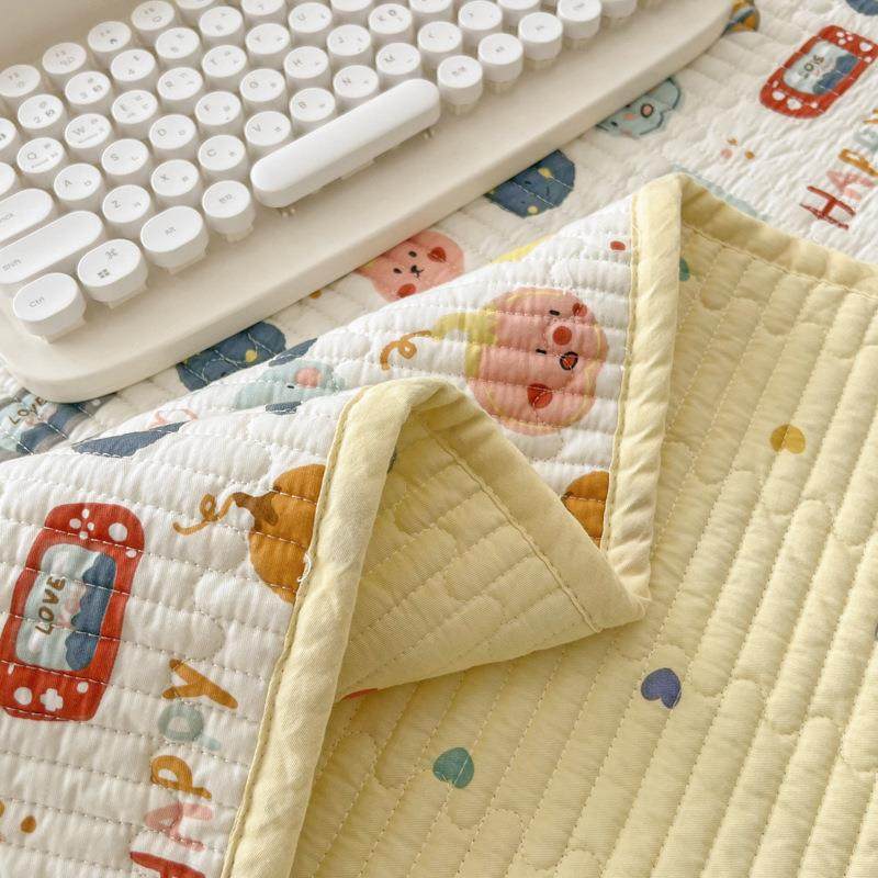 床双面36843667全棉床盖斜纹印花款小清新单品床榻盖床单榻米子垫