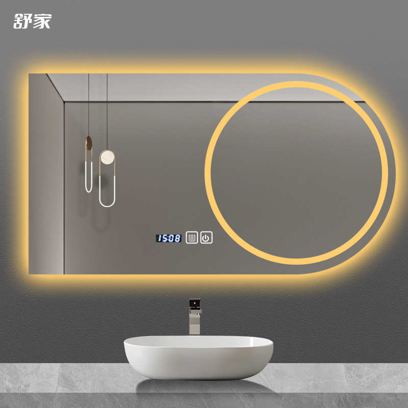 梳妆镜浴室创意奶油led风卫生间台智能灯带洗手触摸屏拱形灯镜子