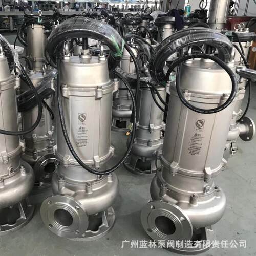 不锈钢耐高温排污泵80WQ40-18无堵塞大流量污水潜水泵
