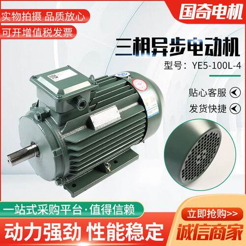 YE5-100L-4三相异步电机2.2W三相异步电动机一级能效普通电机
