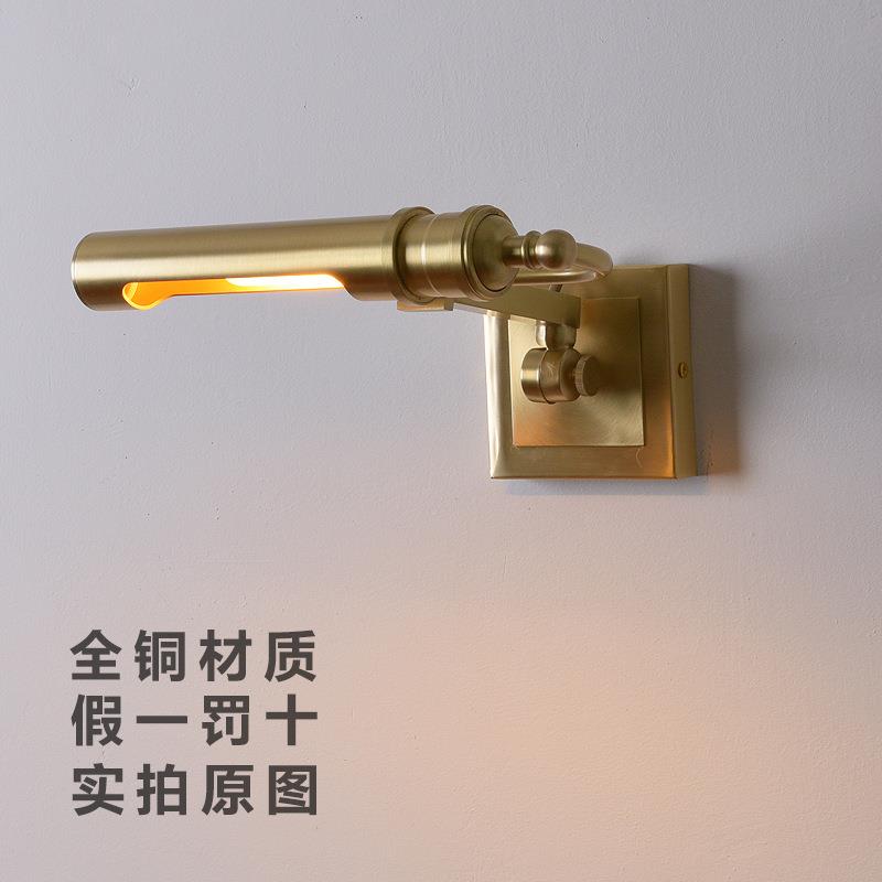 全铜中古创意镜前灯复古壁灯工业风酒店墙灯咖啡厅壁灯装饰画壁灯