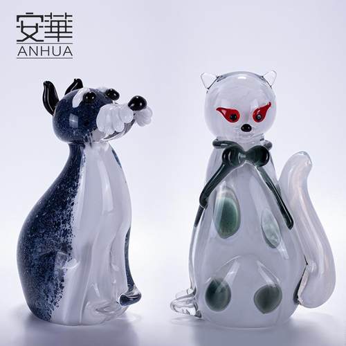 安华创意艺术玻璃摆件现代简约高端客厅装饰品精致工艺品