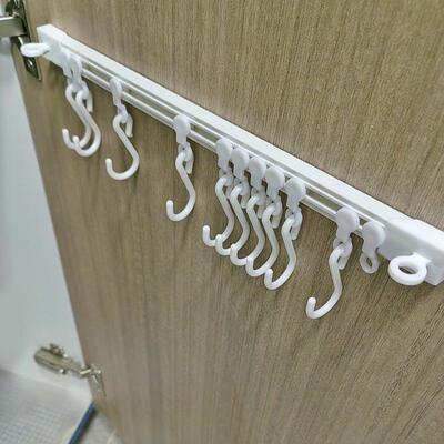 No-drill invisible S-shaped hooks for cabinet doors, hanging