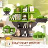 创卡通儿童书树架落儿RYU童简易意形地绘本收纳架客厅书房墙上置