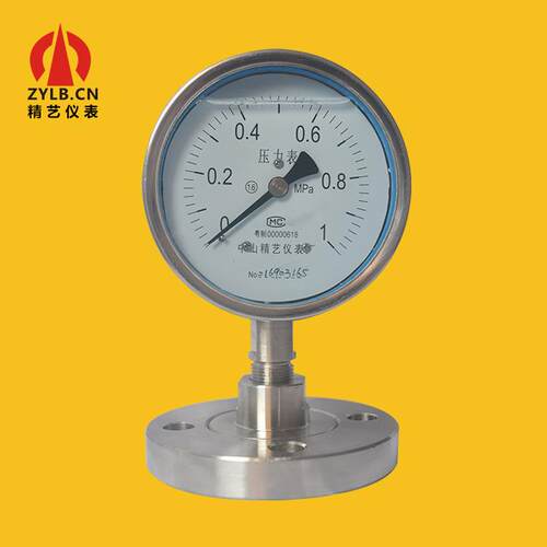中山精艺宏润不锈钢隔膜耐震压力表充油表YBN100MF0~1MPa工厂供