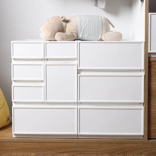 收纳箱抽屉式收纳盒衣柜衣服整理箱塑料衣橱衣物储物家用收纳柜子