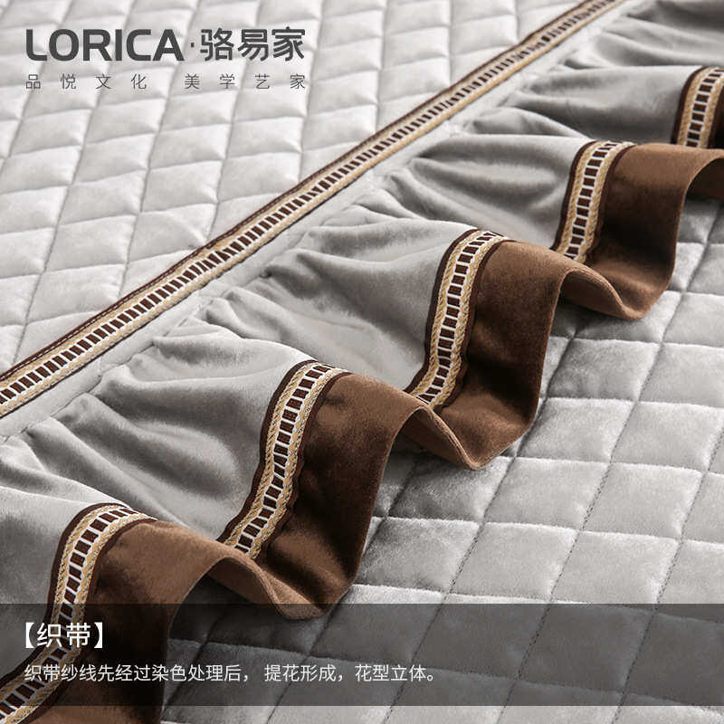 欧式沙发套沙发罩全套2020年新中式毛绒沙发垫冬季防滑加厚实木罩