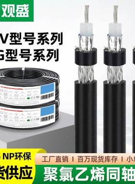 供应SYV50SYV75RG射频同轴电缆无氧铜高清有线电视视频线信号线