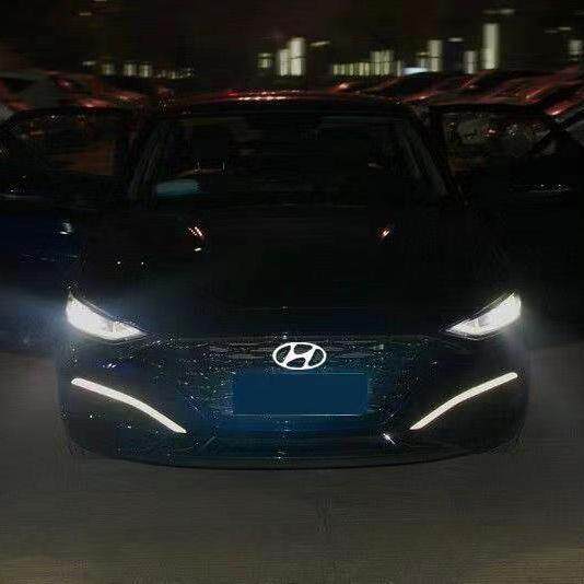 【跨境热品】适用现代 途胜 圣达菲 索纳塔动态中网前标LED车标灯