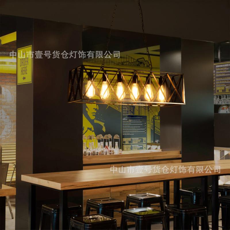 美式吊灯复古吧台灯主题餐厅火锅店网咖服装店创意个性loft灯具