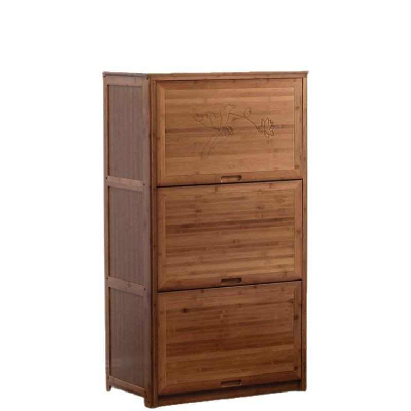 衣服柜新款实木简易衣橱小户型被子衣柜楠竹柜子收纳小型储物柜