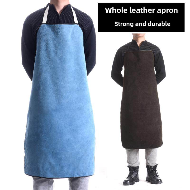 牛皮围裙电焊工氩弧焊工专用防火花防阻燃防辐射耐高温工作防护服