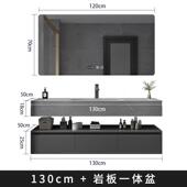 柜陶瓷可岩组合一体洗漱盆台双耐无缝风酒店盆浴洗手板室丽卫生间