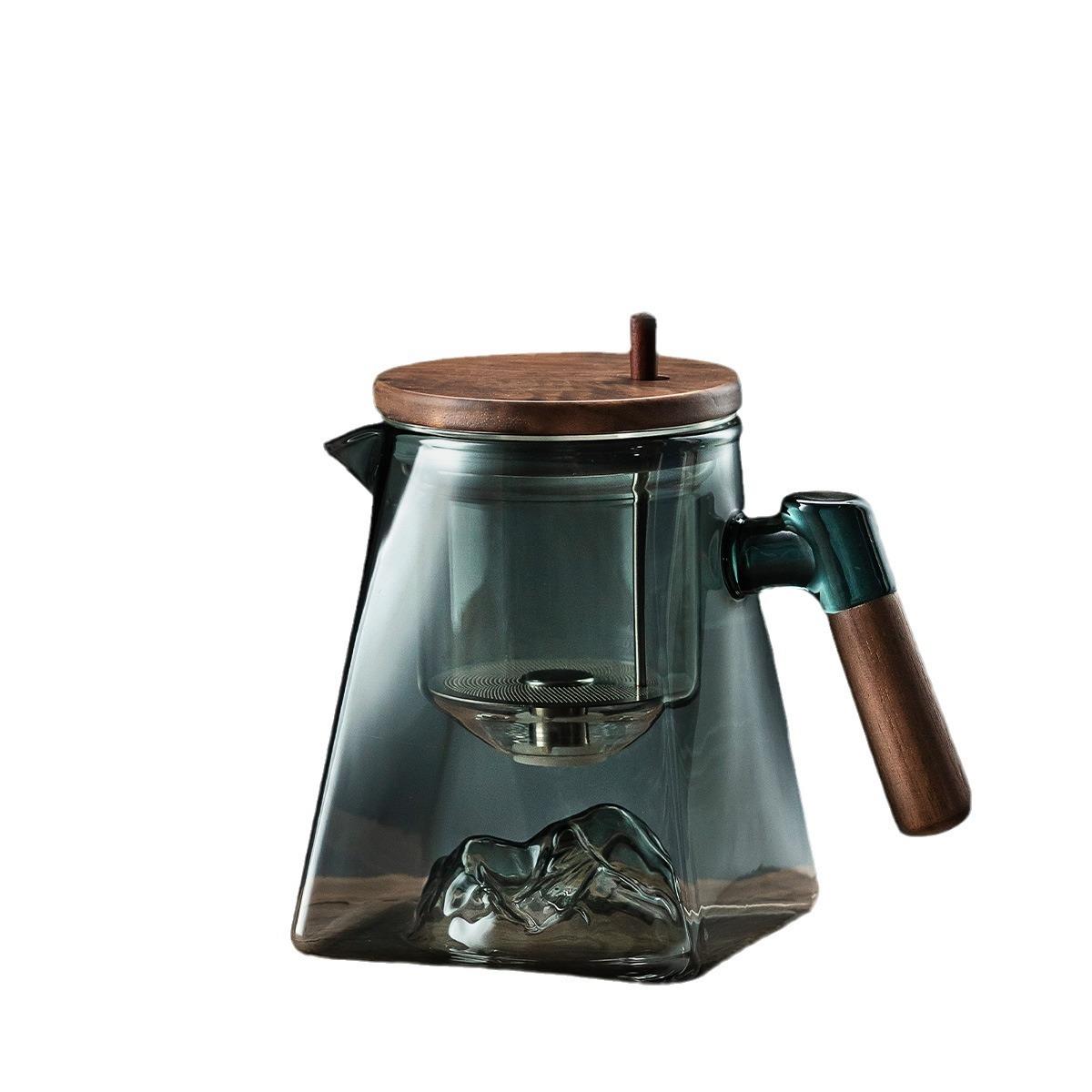 高硼硅玻璃内胆泡茶壶飘逸杯一键过滤按压高端茶水分离聪明泡茶壶