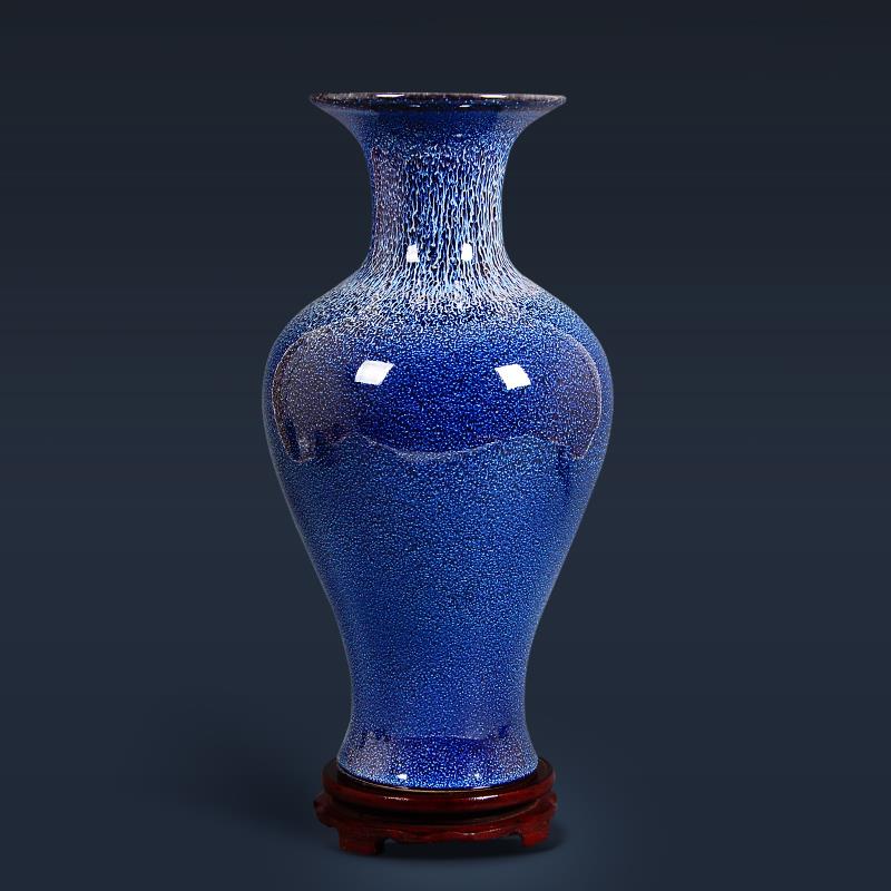 正品饰景德镇陶瓷花瓶插花摆件中式家居装品客厅柜博古酒架高大号