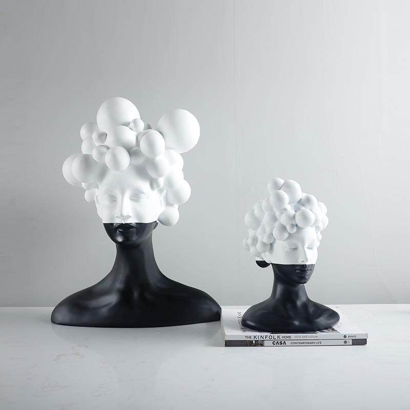 现代抽象人物雕塑摆件 家居客厅玄关样板房酒店别墅艺术软装饰品