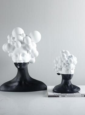 现代抽象人物雕塑摆件 家居客厅玄关样板房酒店别墅艺术软装饰品