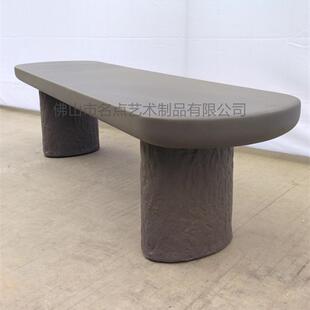 GRC高强度异形水泥座椅混凝土长凳UHPC园林景观艺术休闲椅