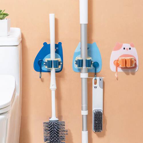Bubble Bear Mop Holder Broom Clip Strong Traceless No-Drill