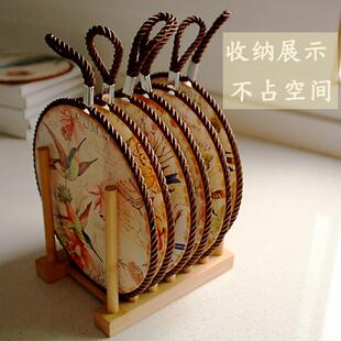 HX美式 陶瓷隔热垫锅垫餐盘垫家用耐高温花鸟餐垫复古防烫加厚餐桌