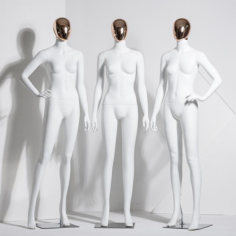 金头哑白模特道具女全身服装店女装展示架橱窗人体韩版假人模特架