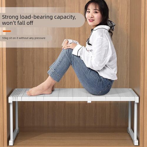 衣柜分层隔板可伸缩支架柜子隔层置物架橱柜分层整理板托收纳神器