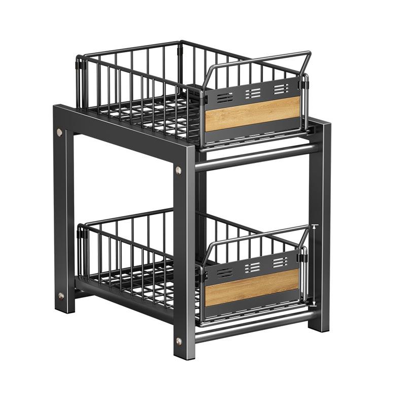 厨房下水槽多抽拉式置物碗架收多层家用碟调料纳架功CL-3003-能菜