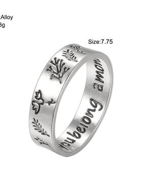 Floral ring做旧覆古雕刻花戒指 花卉单戒指食指戒关节戒指rings