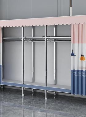 简易组装布衣架柜家用室出租房全钢加粗结实卧户EIS耐用小型经济