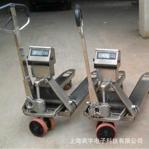 能称重手动搬运车0.5T2T电子叉车秤地牛称全不锈钢液压车带电子秤