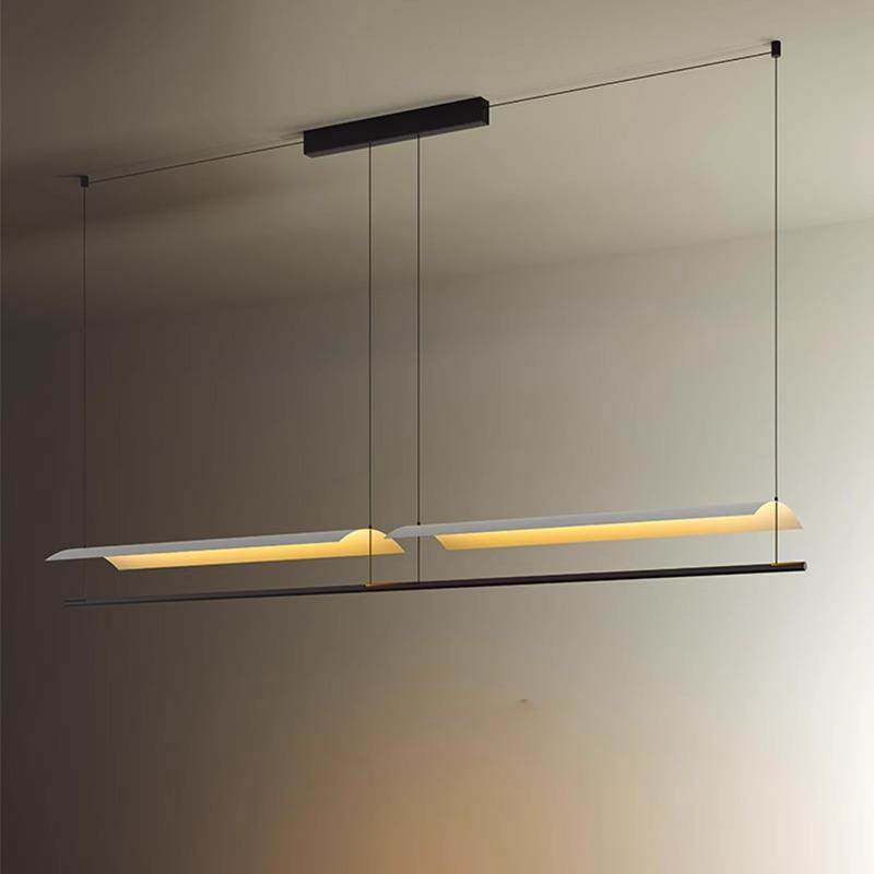 日式瓦片吊灯餐厅灯高级感复古工业风茶室吧台一字形长条岛台吊灯