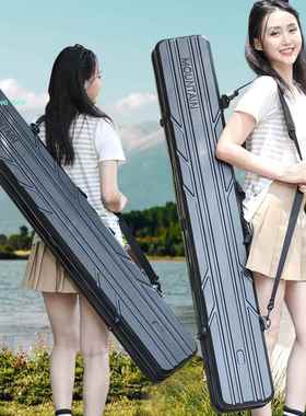 包加长JS900101型硬壳竿135cm抗150cm/鱼杆包竿箱长节竿收纳箱压