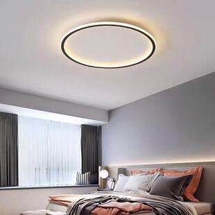 超薄led吸顶灯卧室灯现代简约客厅网红房间主卧个性 圆形北欧灯具