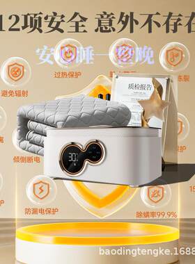 水暖电热毯智能恒温定时水循环加厚水电褥子家用主机款