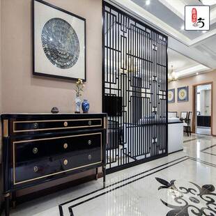 实cs新中门式 木F757SJ99花格镂空客 厅玄关隔断屏风木雕仿古窗中式