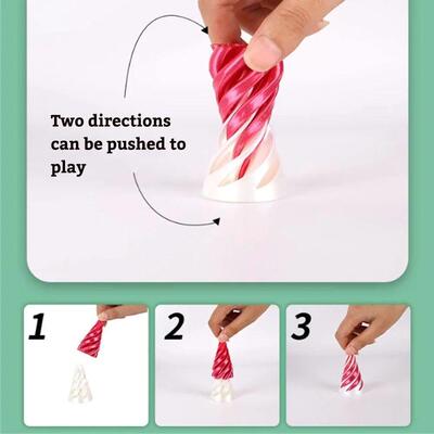 3D Printed Spiral Cone Toy Impossible Pyramid Passthrough Sc