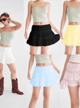 Age reducing lace lace patchwork skirt for women with high