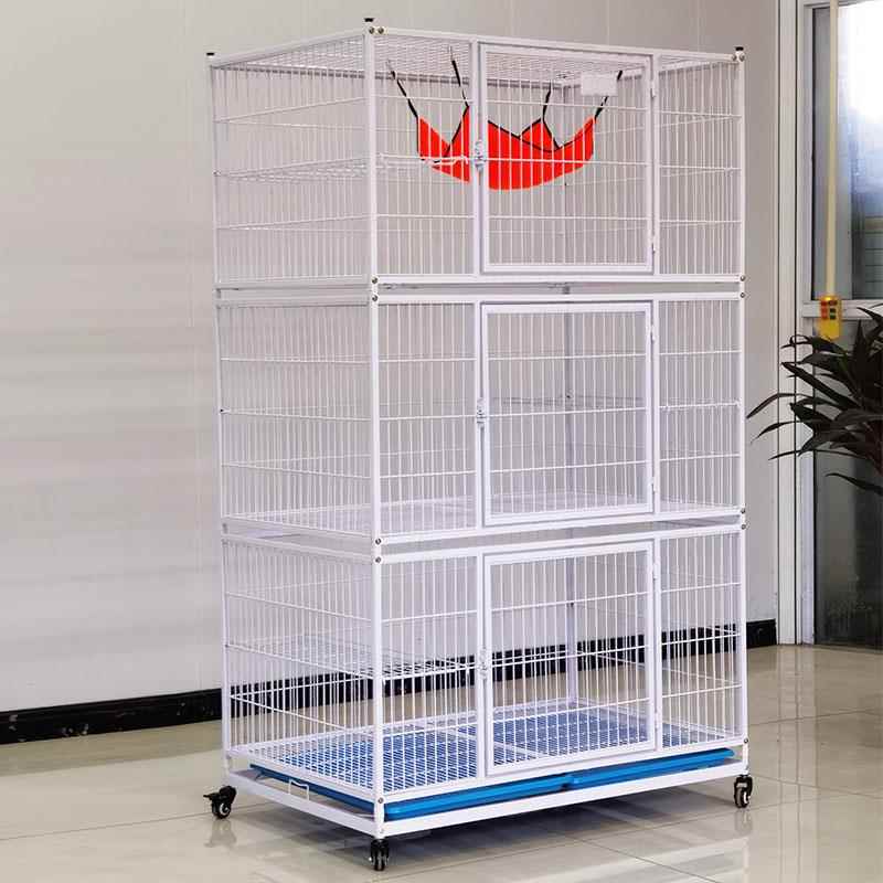 正品包邮新款獒三层猫笼狗笼犬大型繁育猫舍笼子运笼猫猫母别墅展
