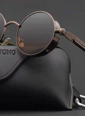 男生墨镜男款2026新款欧美街拍嘻哈新款太阳镜跨镜个性挡风眼镜复