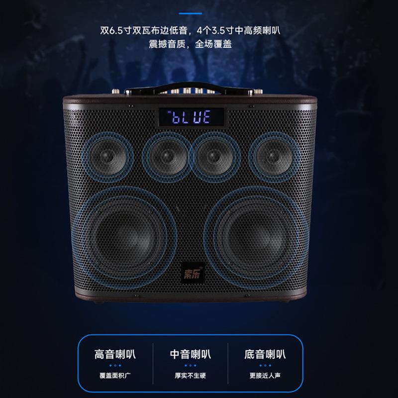 索乐X7便携式大功率户外唱K歌萨克斯电吹管演出声卡直播乐器音响