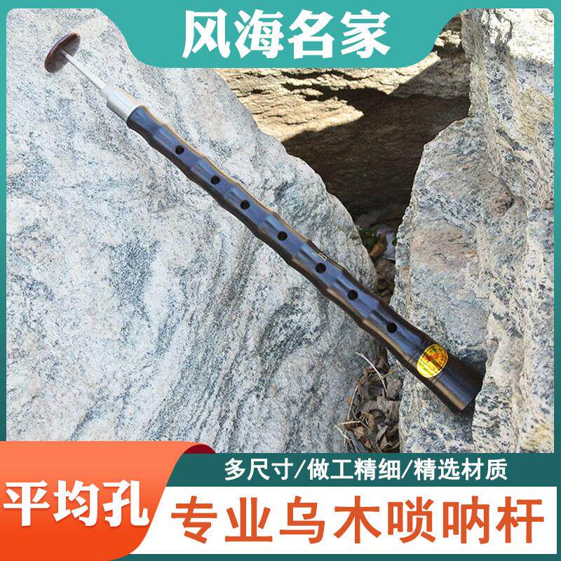 专业黑檀平均孔唢呐乐器杆子降B红白喜事演奏乌木D调初学大中小杆