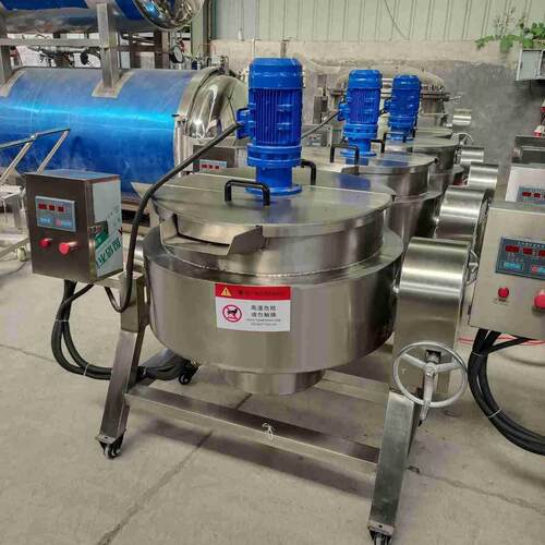 大型600L肉粉品蒸煮所制锅诊中药店膏药熬制锅凉豆沙馅搅拌夹层锅