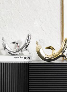 创意电镀香蕉家居摆件工艺品客厅酒柜电视柜开放格房间装饰品好物