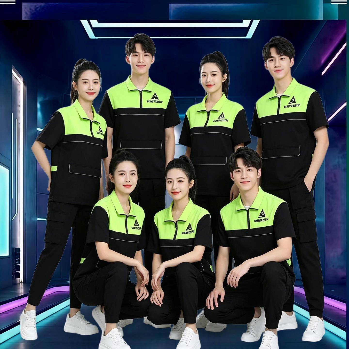 新款夜场酒吧服务员工作服短袖娱乐俱乐部会所PARTYKTV夏季套装