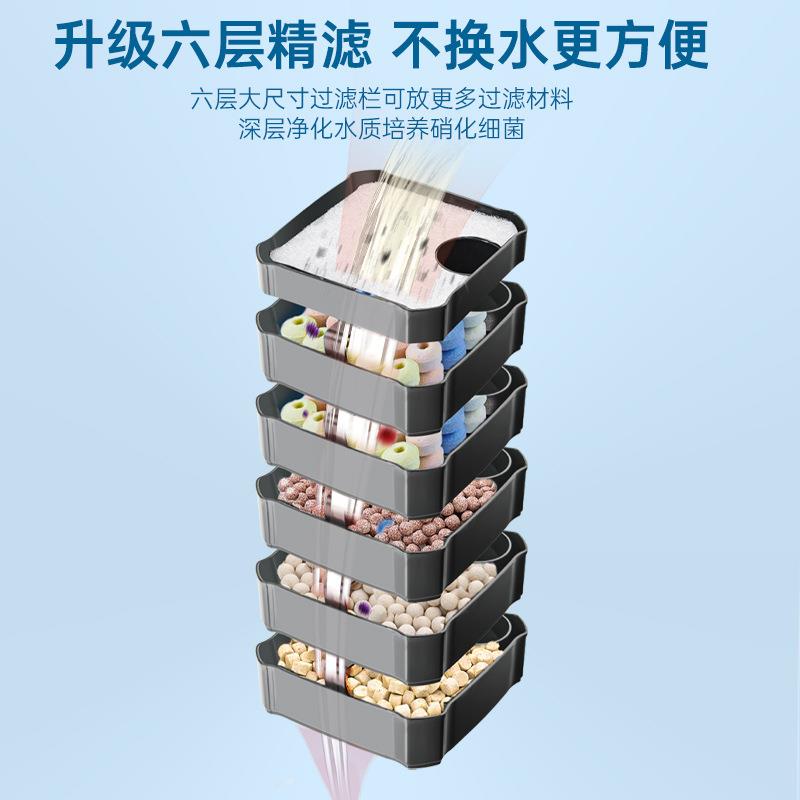 松宝外置过滤器鱼缸水族箱低水位龟缸缸外过滤桶净化水质循环外置