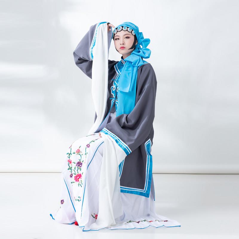 戏服装女京剧褶子戏剧秦香莲衣服花旦青衣戏服戏曲演出老旦对披子